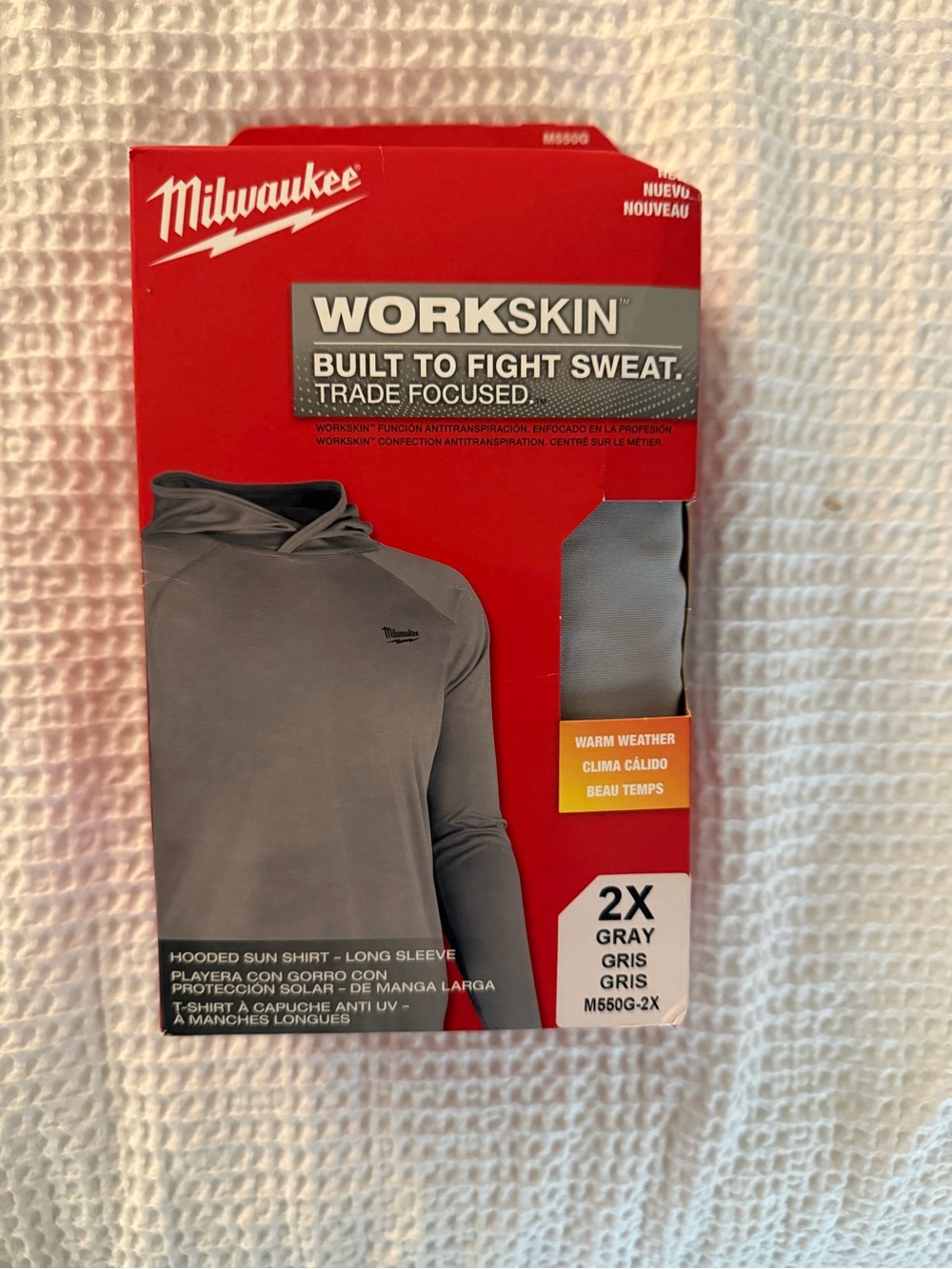 WORKSKIN Men’s Gray Hooded Sun Shirt by Milwaukee